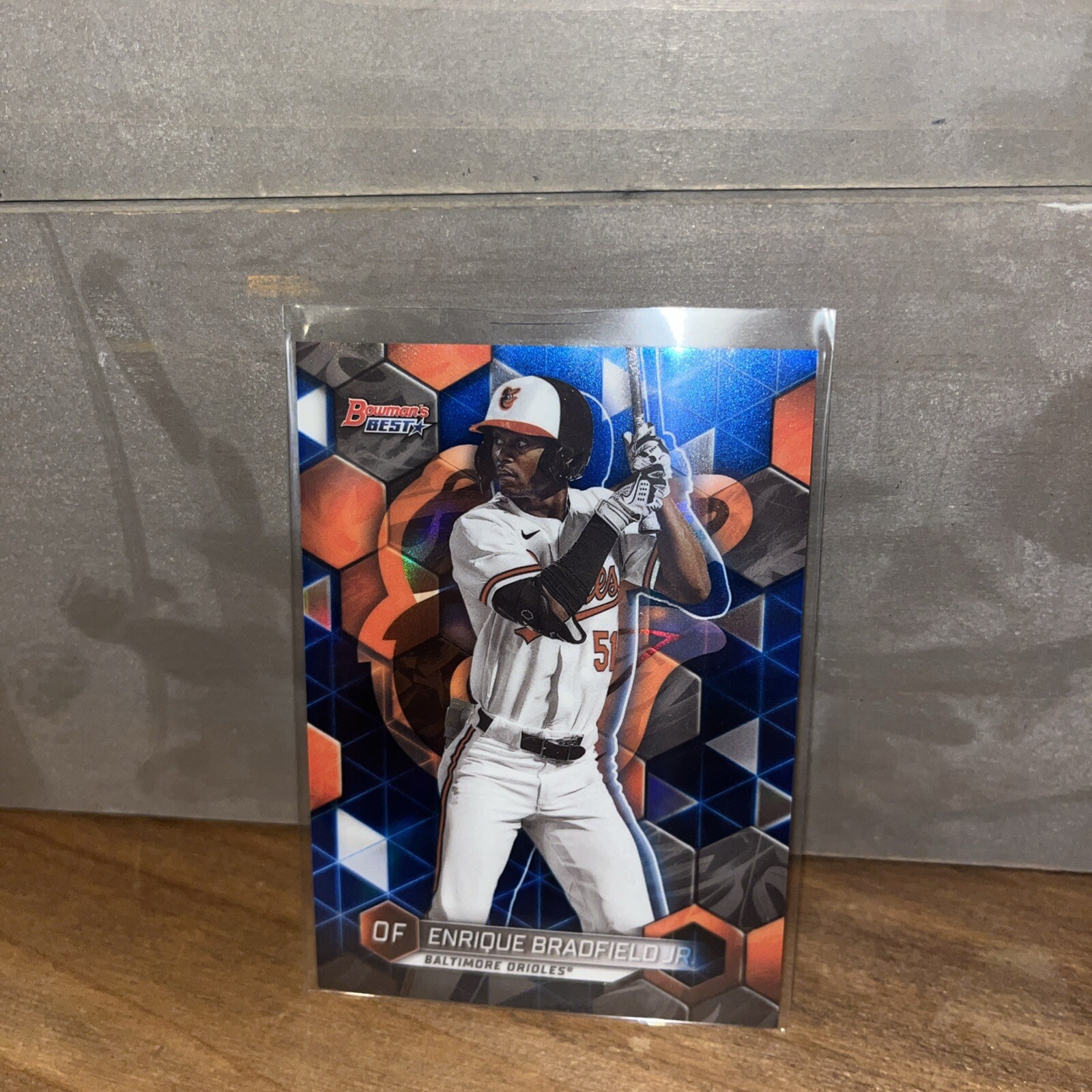 2023 Bowman's Best Enrique Bradfield Jr. BLUE REFRACTOR /150 ORIOLES