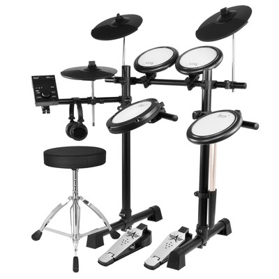 Electric Drum Set W/Stool Quiet Mesh Pad Electronic Drum Kit Drum 300 Sound USB