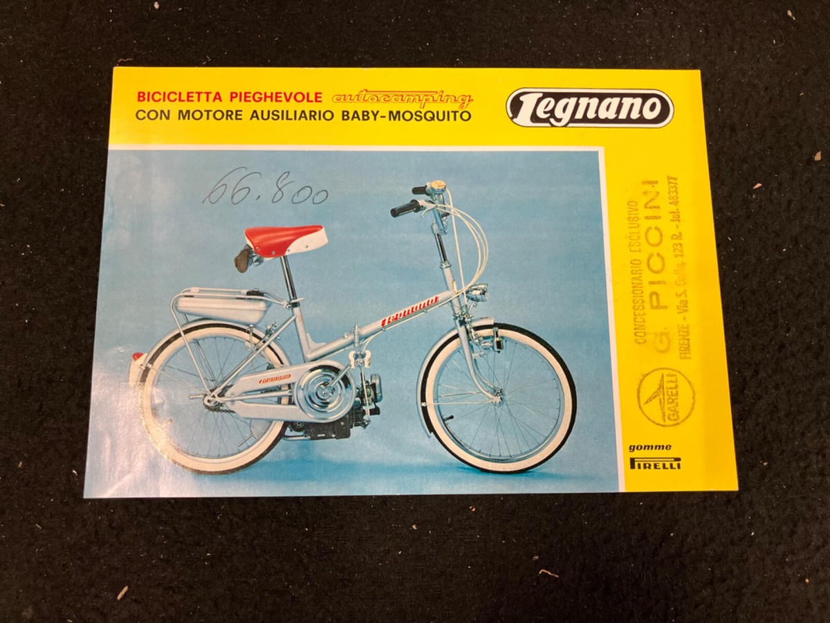 Legnano ビンテージベル 50〜60年代 イタリア製 E.BOZZI 1968 LEGNANO MOTORIZED BICYCLE BABY-MOSQUITO SALES SHEET, EMILIO