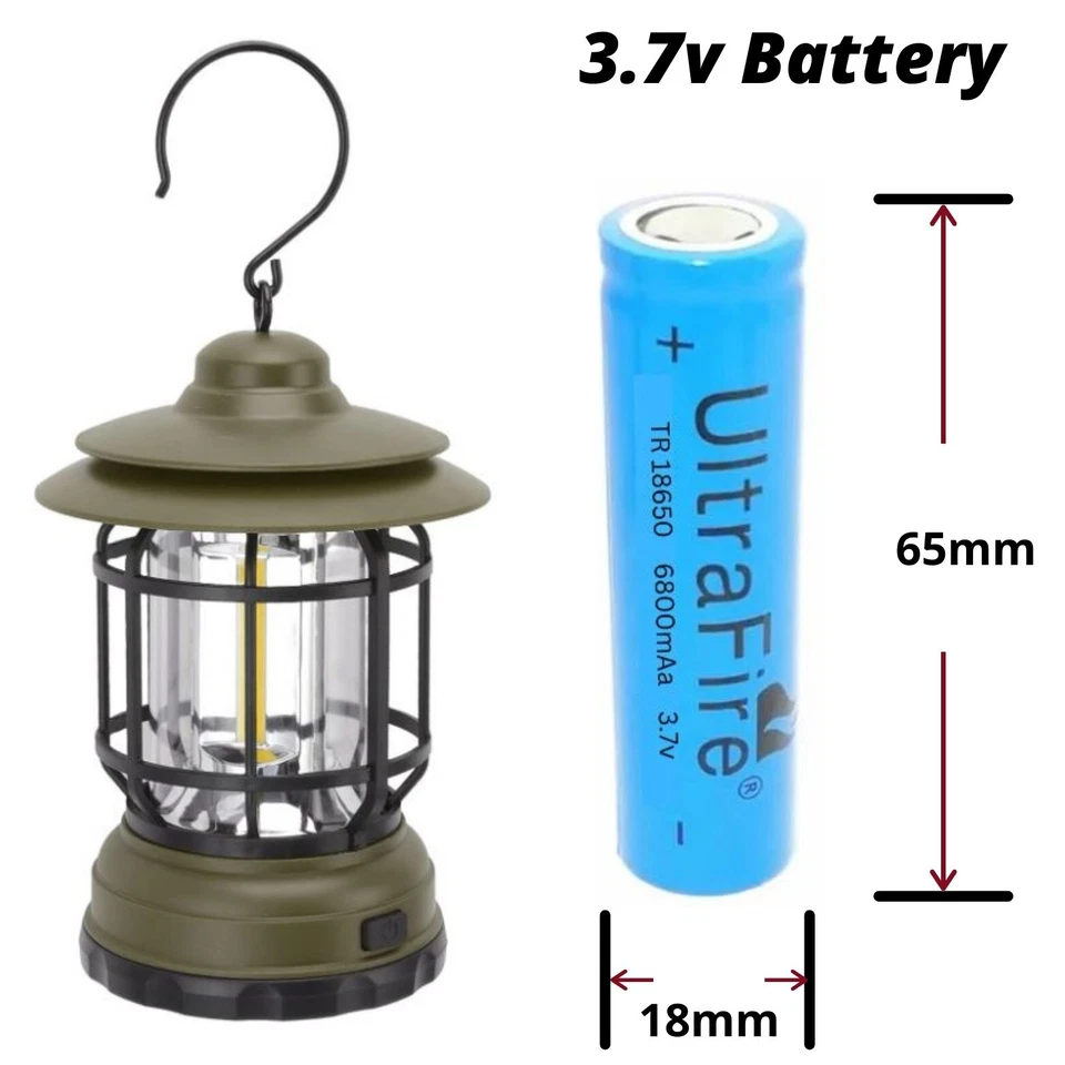 Camping Light LED Lamp Portable Torch for Fishing 2000mAh 3.7v Battery Installed - image 3 of 4