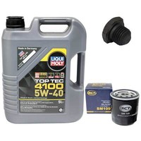 MotoröL Set 5W-40 5 Liter + ÖLfilter + ÖLablassschraube FüR Opel Omega A 2.4I