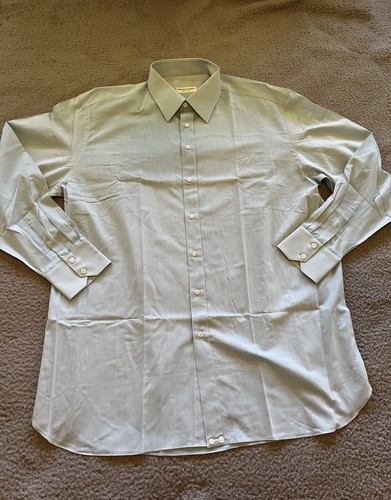 3 Werner Scherer Munich Berlin Cotton Shirts Men's 45/18 Blues Black White Italy - Picture 10 of 12