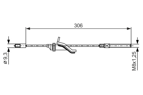 1 987 482 369 BOSCH Cable, parking brake for FORD,FORD ASIA & OCEANIA,FORD AUSTR