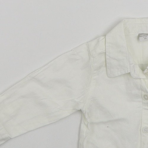 name it Girls White 100% Cotton Basic Button-Up Size 3-6 Months Collared Button - Picture 11 of 12