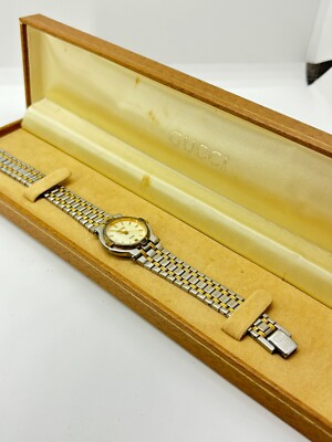 Exc+5 w/Box] Gucci 9000L Quartz Women's Watch White Dial Gold