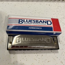 HOHNER Blues Band Harmonica, Key of C, Chrome