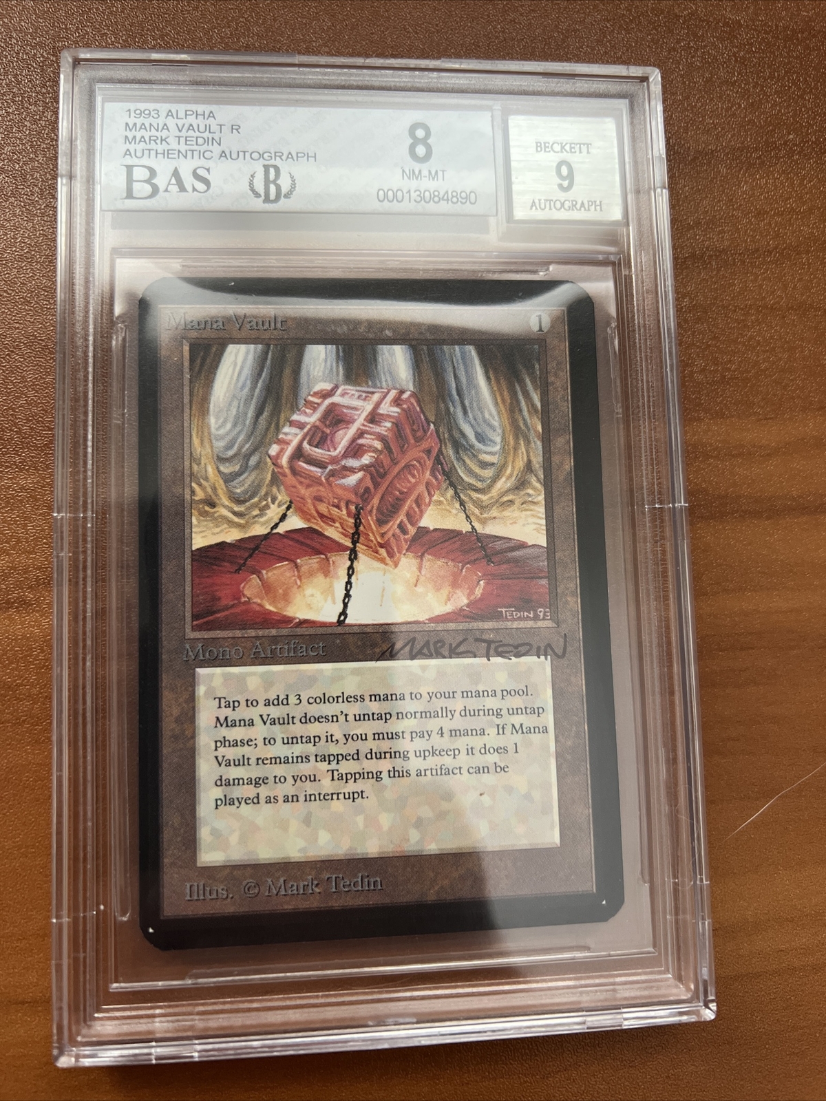 Mana Vault Limited Edition Alpha Magic the Gathering BGS 8 Autograph 9