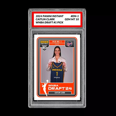 #ad Caitlin Clark WNBA Draft 1st Graded Gem Mint 10 RC Rookie 2024 Panini Instant $129.99