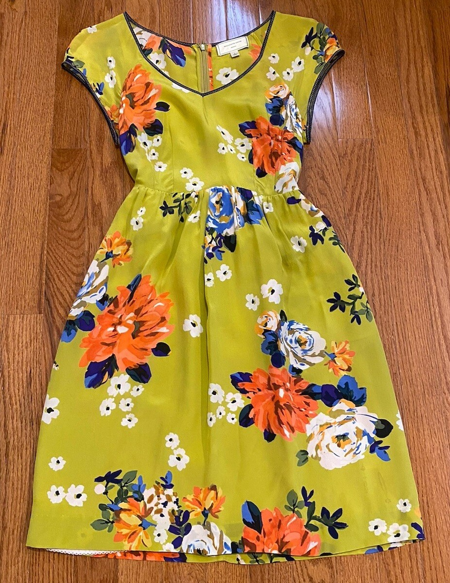 moulinette soeurs silk dress Moulinette Soeurs Silk Mini Dress Women's Size 2 Purple Floral Adjustable Strap