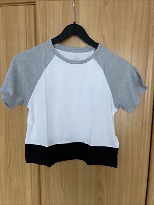 ASICS Colorblock Oversized Mädchen Kinder T-Shirt weiß Gr. 140