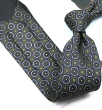 Classic Polka Dot Blue White JACQUARD WOVEN 100 Silk Men's Necktie Tie