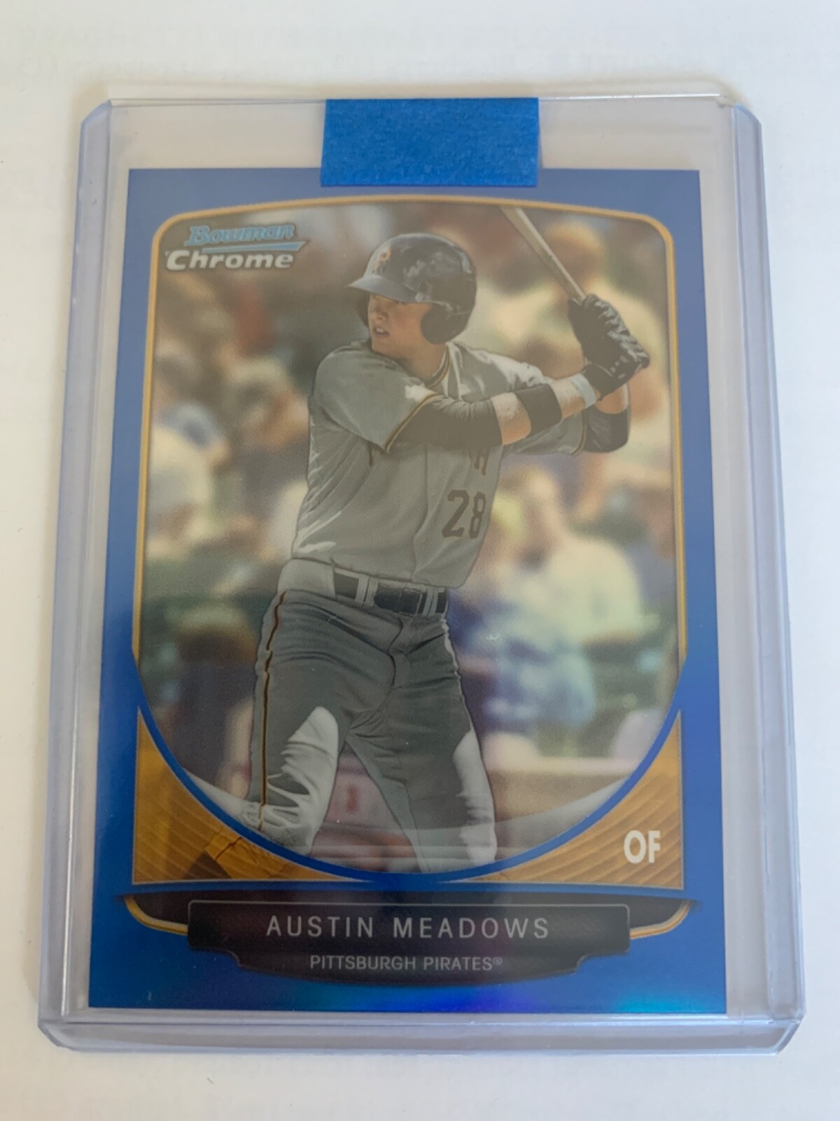2013 Bowman Draft Chrome Austin Meadows #D /99 Blue Refractor #BDPP5 Pirates