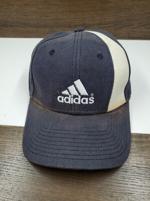 帽子 90s old adidas vintage cap VINTAGE Adidas 90s Hat Blue Cap Snap Back With Single White