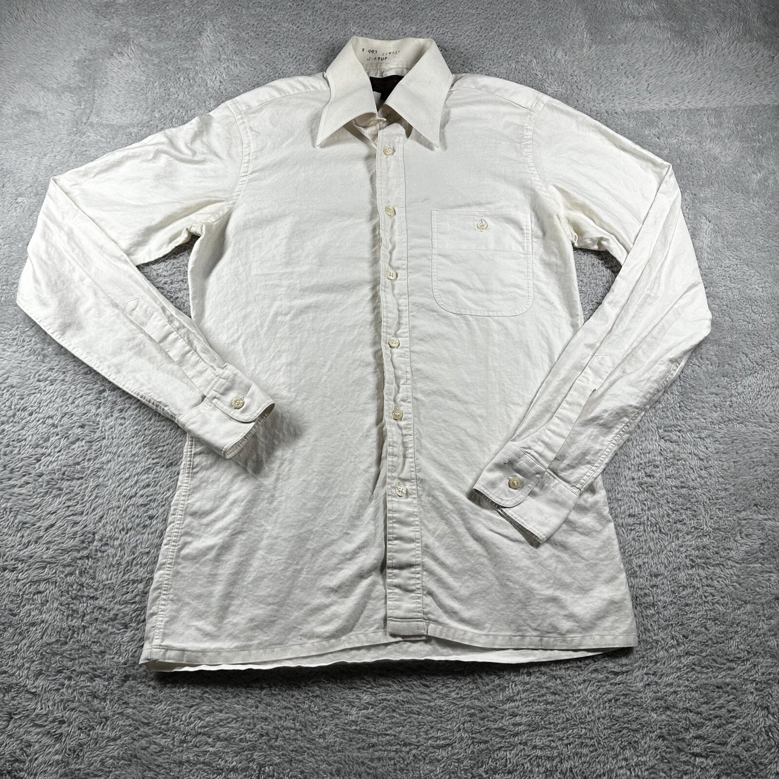 Camicia donna Yves Saint Laurent taglia 15 manica lunga con bottoni bianca 34 35