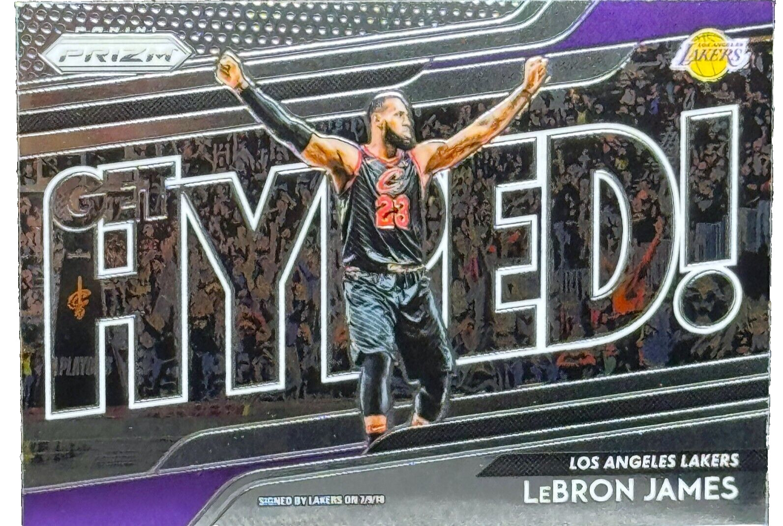2018-19 Panini Prizm LeBron James Get Hyped! Silver #4 Lakers