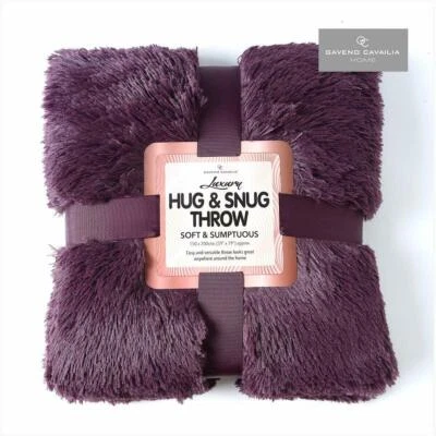 Lush Long Pile​​​​​​​ Super Soft Cosy Throws Sofa Bed Fleece Blanket Double King
