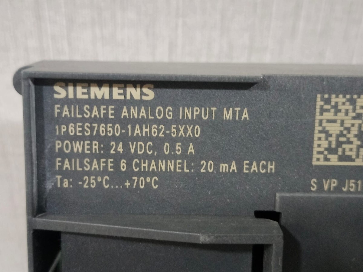 Siemens 6ES7 650-1AH62-5XX0 Failsafe analog input MTA 24VDC/ 6