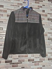 Women's FILA SPORT  Biella Black/W-S Print Performance Fleece Jacket-Size S