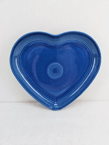 FIESTA 9" HEART plate BOWL lapis blue NEW