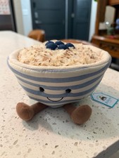 Jellycat Amuseables Oats BNWT,Porridge Oats,Blueberries Oatmeal With Tag & Bag