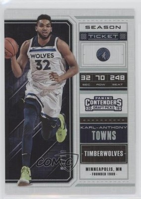 2018 Panini Contenders Draft Picks Building Blocks 3/10 Karl-Anthony Towns 1u0