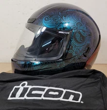 Icon Airform  Chantilly Opal Full-Face Motorcyle Helmet Size Medium 57-58cm