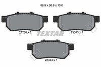Bremsbelagsatz FÜR Honda Jazz Ii (Gd , GE3, GE2) - Textar 2173801