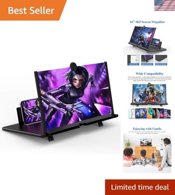 Portable 16'' 3D HD Phone Screen Magnifier - Perfect for Gaming and Movies