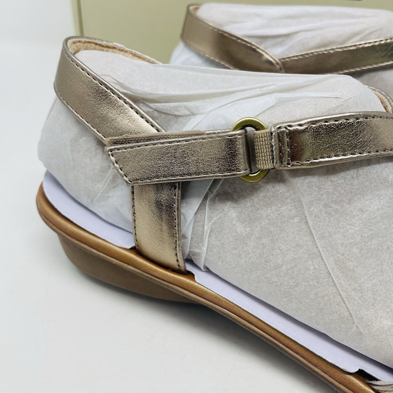 SAOLA Sandali Soul Naturalizer donna taglia 7M punta aperta solo cinturino bronzo caldo 79€