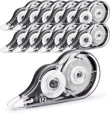 12 Pcs Correction Tape, 39.37 Ft White Wrong Out Tear-Resistant Bulk, Instant