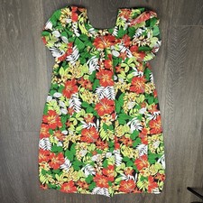 Vintage Hawaiian Reserve Collection Mumu Dress Sz L Red Green