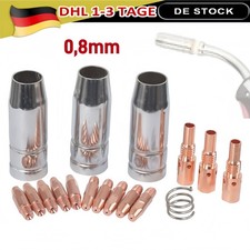 17 tlg. MB25/AW250 MAG MIG Teile SET Stromd&uuml;sen (&Oslash; 0,8mm) Verschlei&szlig;teile D&uuml;sen