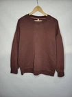 Lululemon Perfectly Oversized Crew Women's Size 8 Medium Brown Cotton Terry