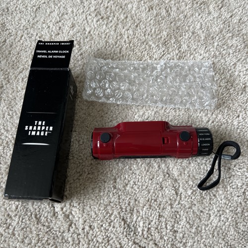 SHARPER IMAGE TRAVEL ALARM CLOCK AND LED LIGHT F3460551 New - Picture 3 of 4