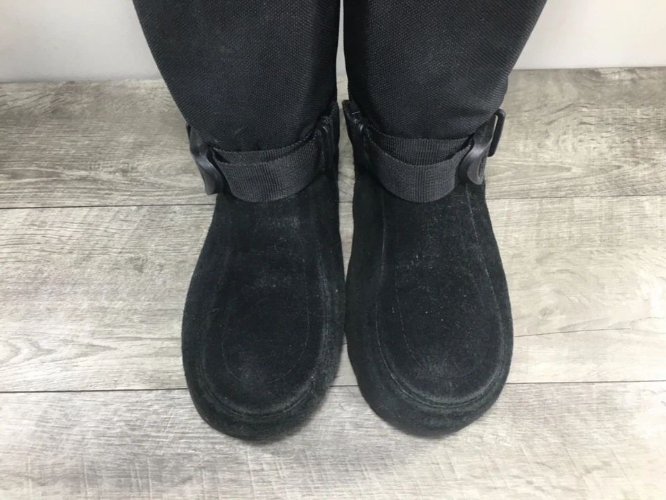 Botas Steger Mukluks Yukon para mujer de cuero negro invierno nieve forradas árticas talla 9 Foto 4 de 4