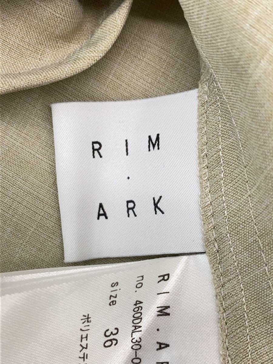 RIM.ARK◆長袖シャツ/36/ポリエステル/BEG/無地/460dal30-0120 RIM. ARK Long Sleeve Shirt 36 Polyester BEG Solid Color