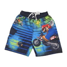 Super Mario Swim Shorts Boys Size 4 Mario Luigi Video Game Graphic Polyester