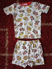 Nintendo Super Mario Bros Short Pajama Set Boys Size 10 Bowser Koopa Troopa