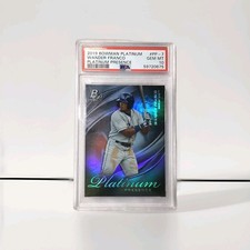 BOWMAN WANDER FRANCO 2019 Platinum Rays Rookie Card RC GEM PSA 10
