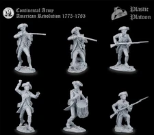 PLASTIC PLATOON Washington's Army American Revolution Toy soldiers 1:32 Rare
