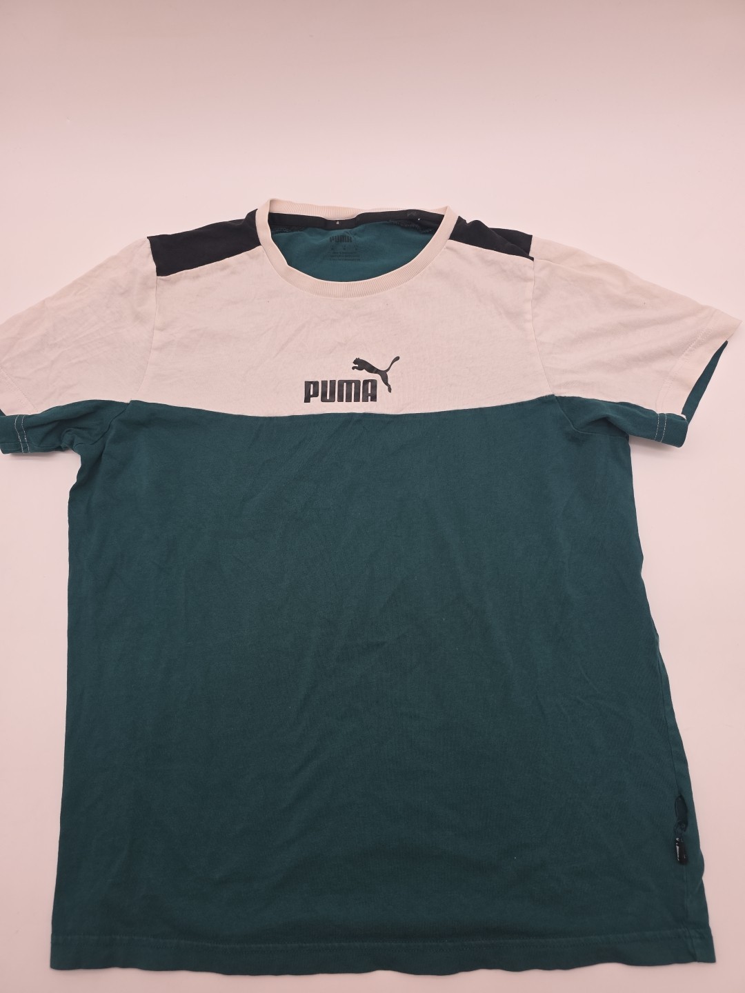Puma T-Shirt Men Medium Green Graphic Tee.#44623