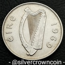 Ireland 🇮🇪 Eire 6 Pence 1969. KM#13a. Lucky Sixpence coin. Wolfhound. Dog.