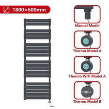 Prefilled Electric Flat Panel Heated Towel Rail Bathroom Radiator Ladder Warmer