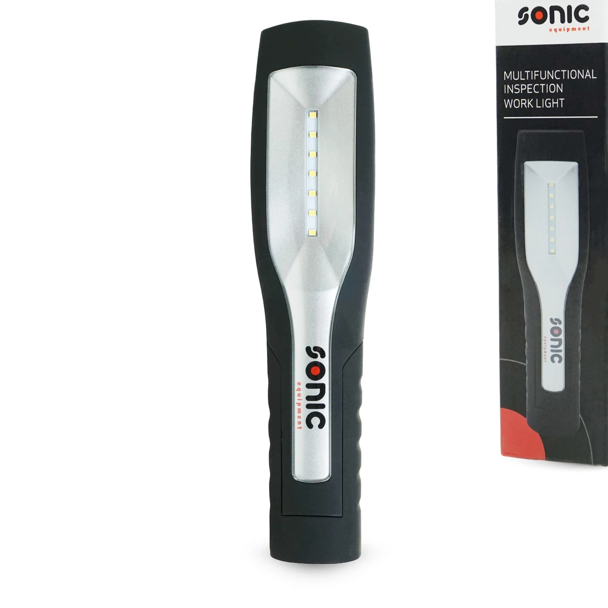 Sonic Linterna De Mano Recargable Con Mango Y Imán Para Taller