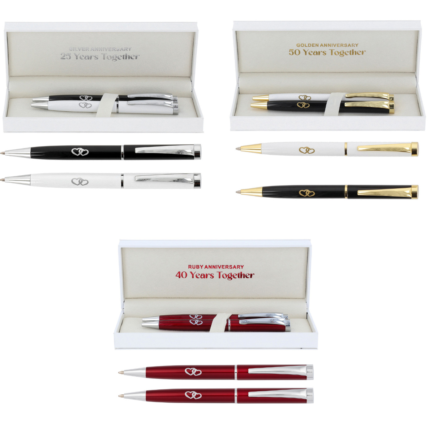 Bridgewater Jubiläum Kugelschreiber Set - 25, 40, 50 Jahre - Luxus Box Geschenk