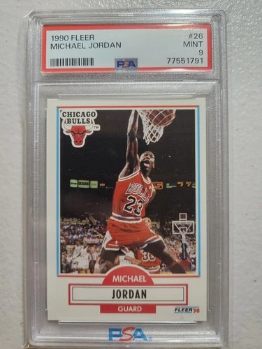 Fleer 1990 Fleer Michael Jordan #26 PSA 9 Chicago Bulls Basketball Card