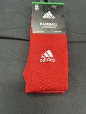 Adidas Baseball Over The Calf Aeroready Compression Socks Size XS Red Brand New