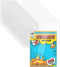50 Sets Current Size Comic Book Bags and Boards, Reusable Transparent Comic