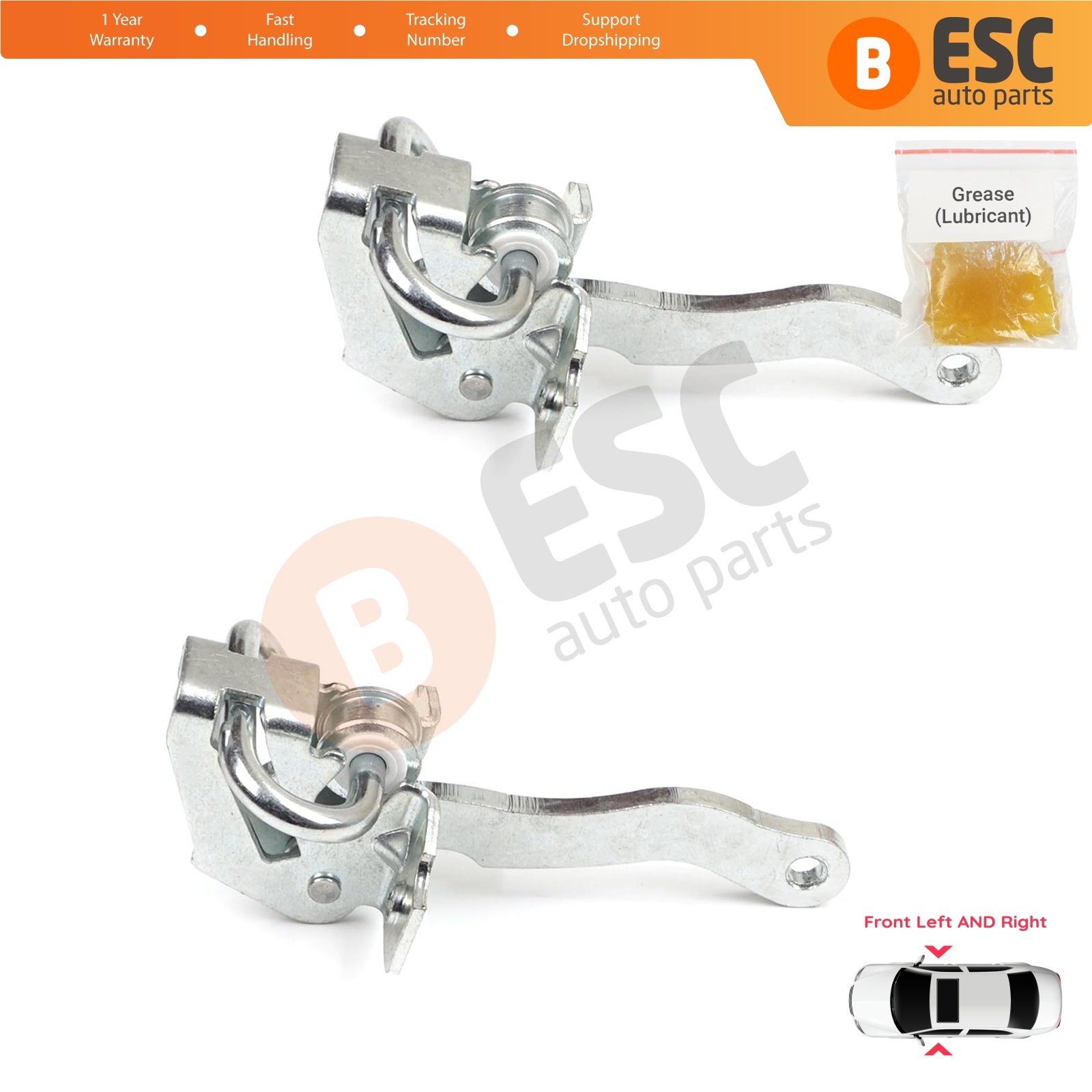 2 Pcs Front Door Hinge Stop Check Limiter for Fiat Tempra 159 Tipo 160 4/5 Door