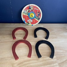Vtg Roy Rogers Trigger Lucky Horseshoe Promo, Black Rubber Lot Of 5 Parts
